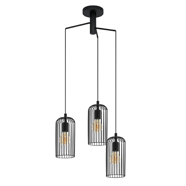 Feelings Hanglamp Roccamena 3-Lichts Zwart
