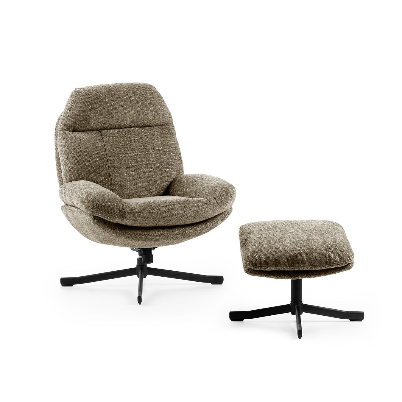 Feelings Relaxfauteuil Lenn Met Hocker Bruin