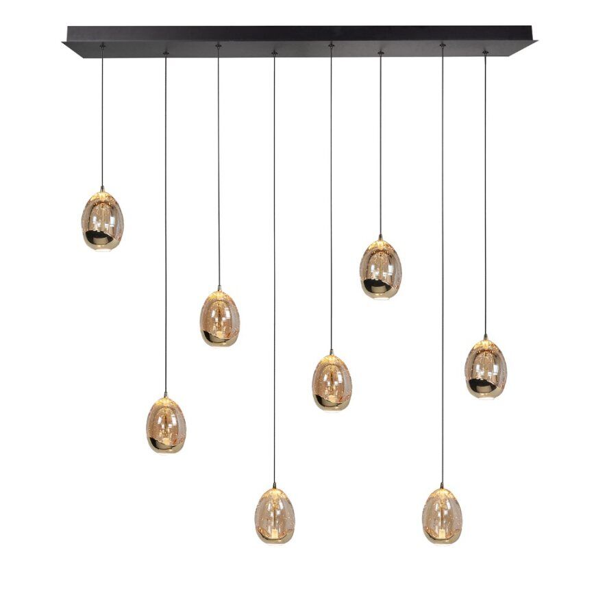 Highlight Hanglamp Golden Egg 8-Lichts Zwart/Goud
